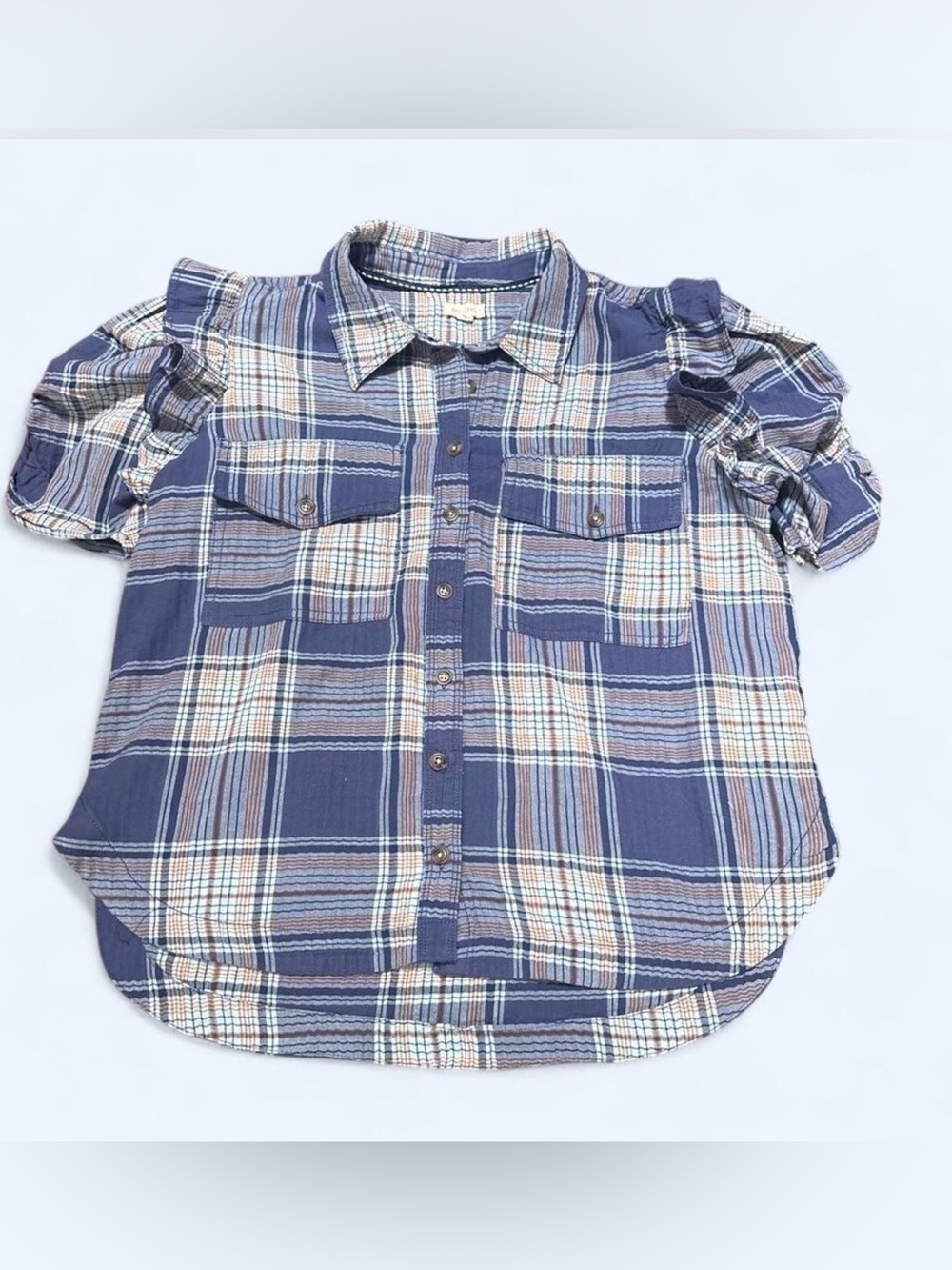 PIlcro by Anthropologie Plaid Button-Front Shirt – Size Large